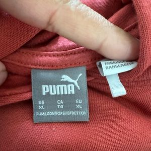 Rust red puma hoodie new without tags never used